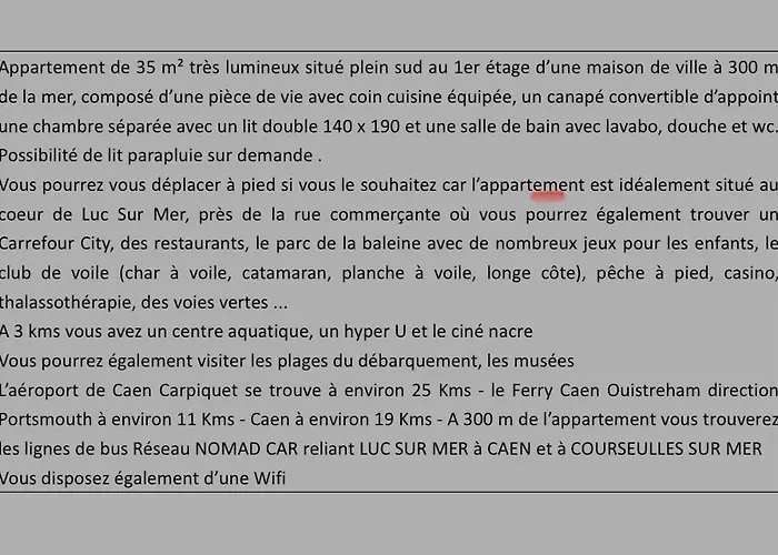 35 M2 1er Etage 200 M De La Avec Jardin Luc-sur-Mer